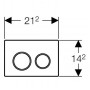 Клавиша смыва Geberit Omega20 (115.085.JQ.1)