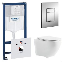 Система инсталляции Grohe (38772001) с подвесным унитазом Devit UNIVERSAL (3020162)