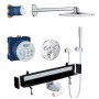 Душевая система Grohe Grohtherm SmartControl (34705000) + пристенный душевой лоток Viega Advantix Wall drain Vario (736552)