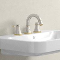 Змішувач для раковини на 3 отвори Grohe Grandera (20417IG0) хром-золото, 184 мм висота