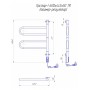 Электрический полотенцесушитель Mario Тристар-I 600х445 TR таймер-регулятор (2.3.0505.11.P)
