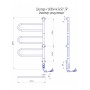 Электрический полотенцесушитель Mario Тристар-I 800х445 TR таймер-регулятор (2.3.0506.11.P)