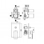Душевая система Paffoni Quadro с гигиеническим душем (KITELLE015/MNO+ZDUP112NO)