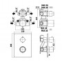 Душова система з термостатом Paffoni Light Square (KIT LIQ518BO) білий матовий