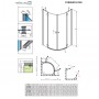 Душова кабіна Radaway Torrenta PDD 900x900 (31600-01-05N) профіль хром, скло графіт