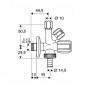 Комбінований кутовий клапан з пристроєм підключення Schell Comfort (035510699)