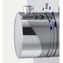 Змішувач для ванни та душу з термостатом, що монтується в стіну AM.PM F50A75700 Inspire V2.0